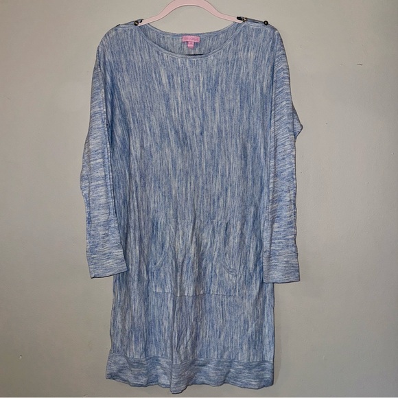 Lilly Pulitzer - Blue Heathered Dress - Women's Size Medium - Gently Worn - Picture 1 of 12